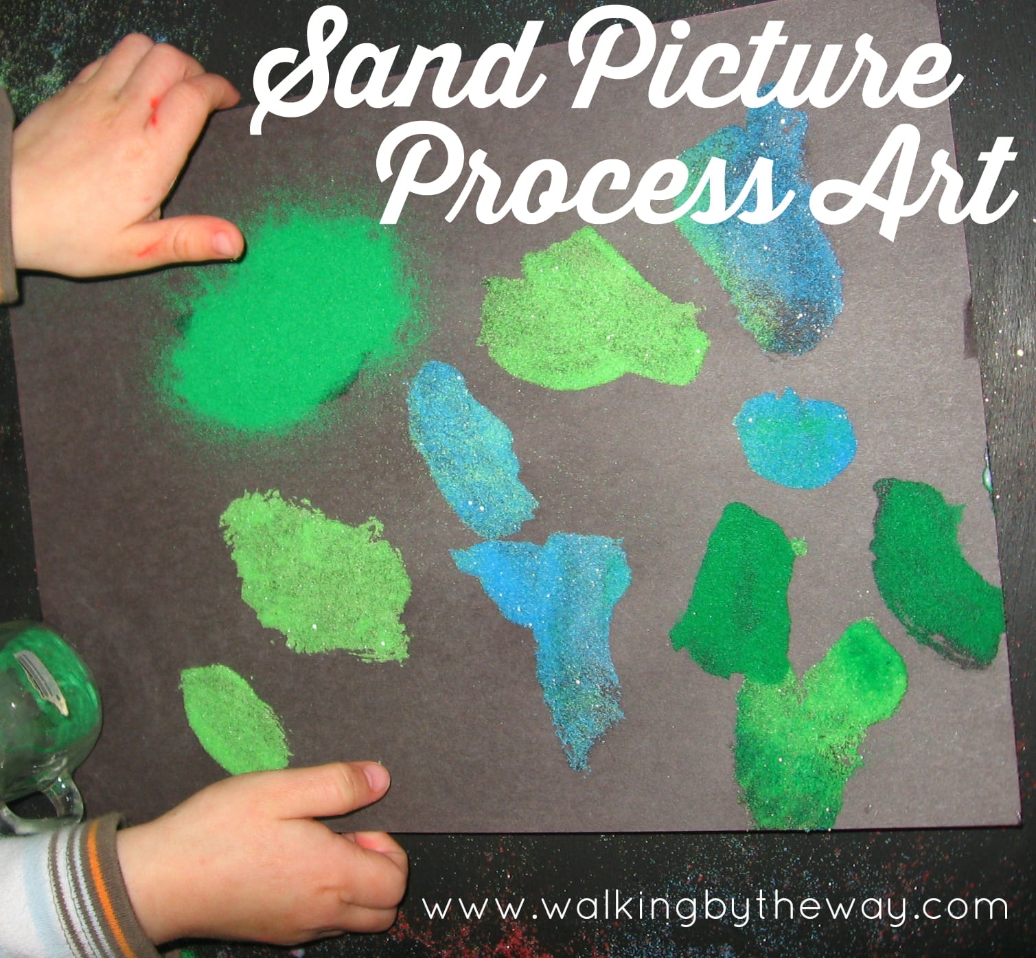 Sand Picture Process Art for toddlers and preschoolers from Walking by the Way