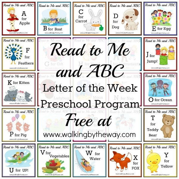 Read to Me and ABC Letter of the Week Program FREE from Walking by the Way