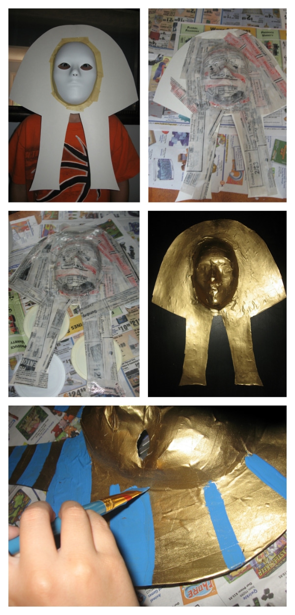 Make a Pharaoh Mask for Your Ancient Egypt Study! from Walking by the Way