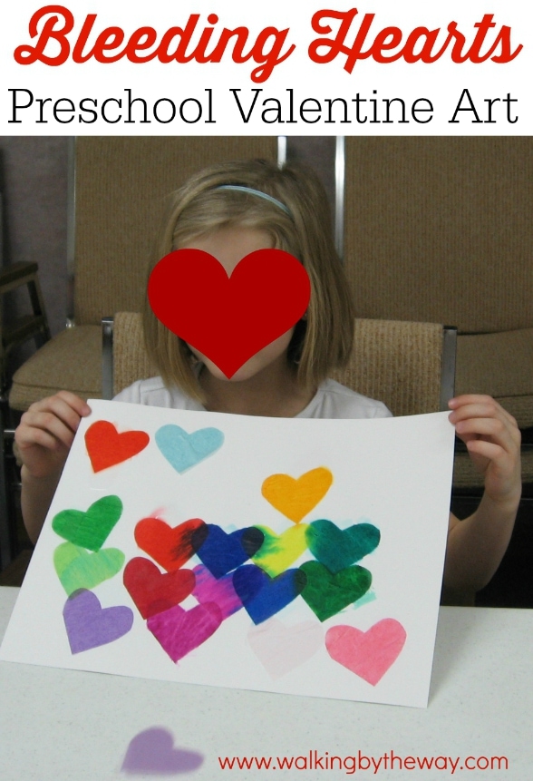 Bleeding Hearts: Preschool Valentine Art from Walking by the Way