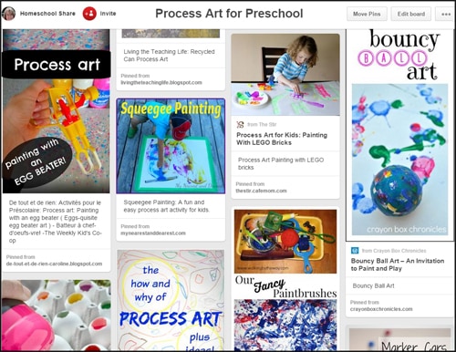 Process Art for Preschool Pinterest Board
