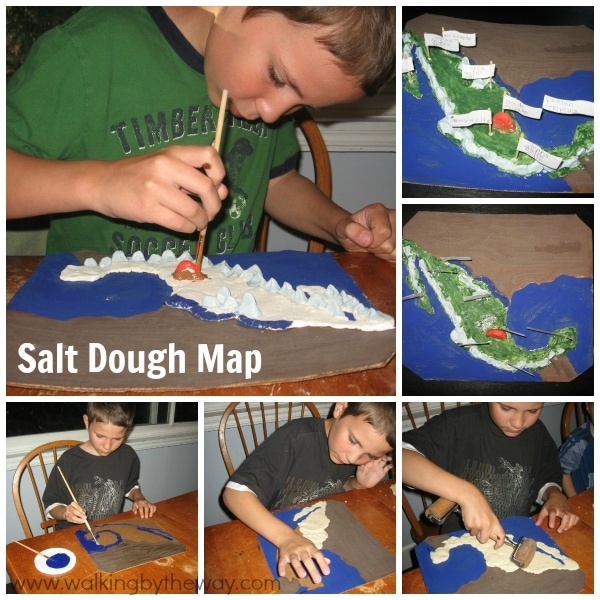 Geography Fair Project - Salt Dough Map of Mexico