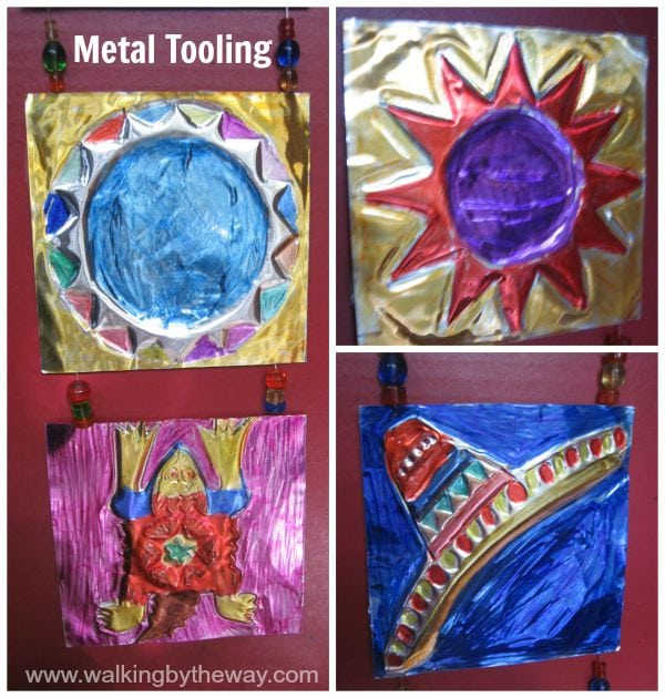 Geography Fair Project for Mexico - Metal Tooling Art