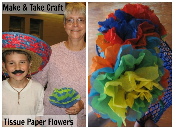 Make and Take Craft - Tissue Paper Flowers