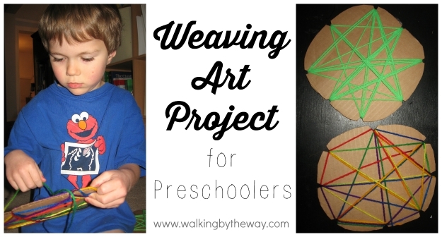Weaving Art Project for Preschoolers from Walking by the Way