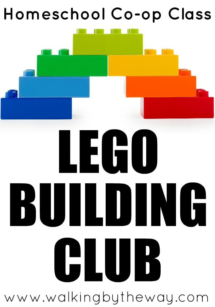 Lego Building Club Homeschool Co-op Class Idea from Walking by the Way