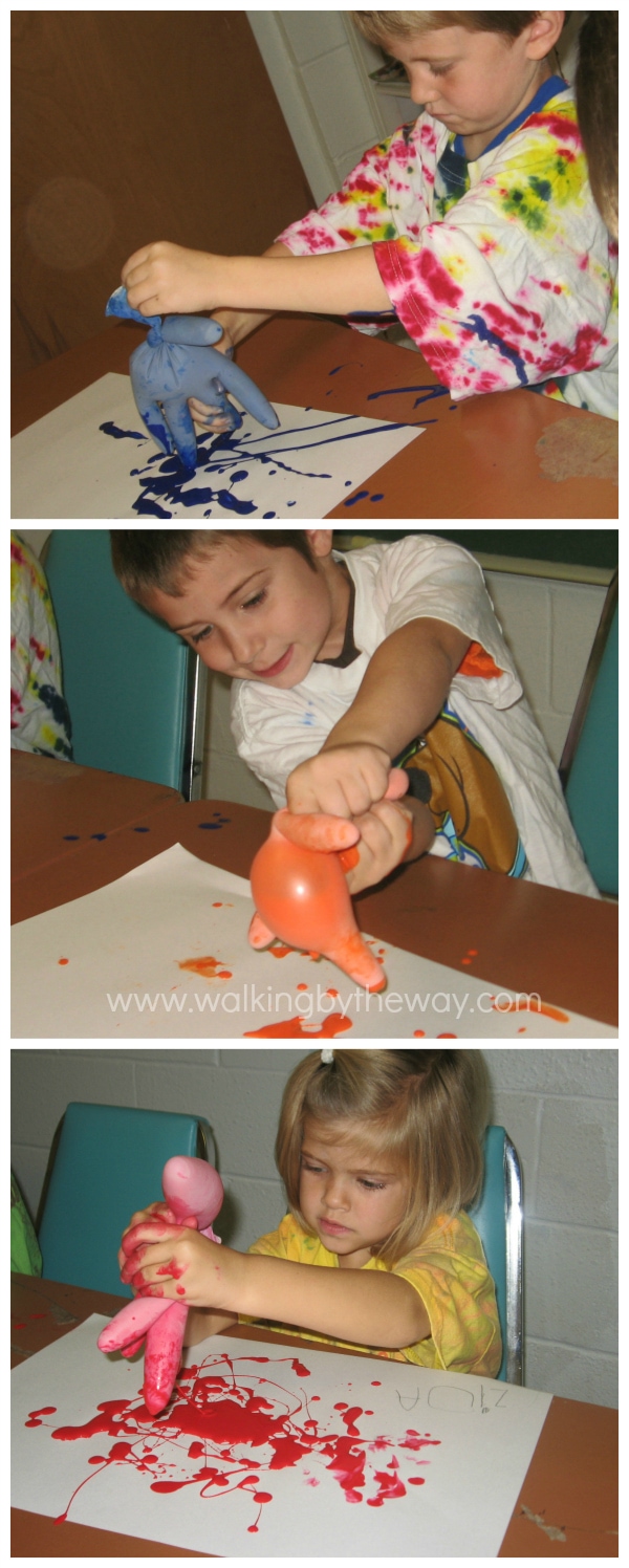 Drip Paintings Process Art for Preschool Homeschool Art Class