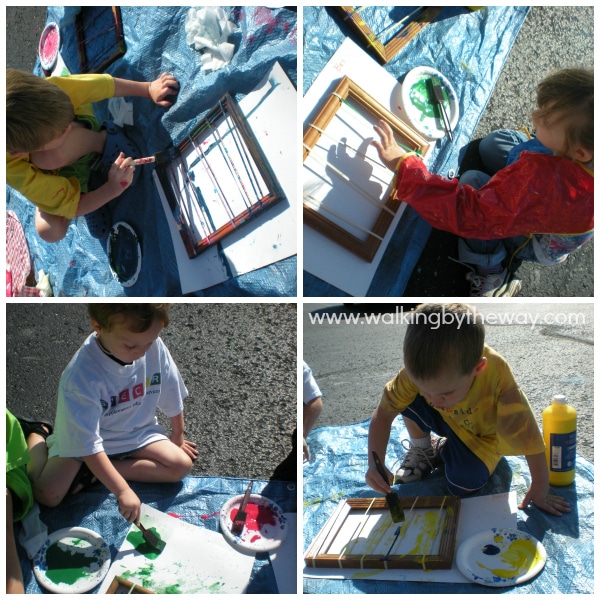 Snap Paintings Preschool Process Art for Homeschool Co-op Class