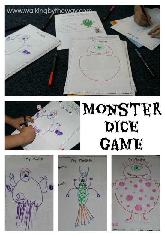Monster Mash Kindergarten Kit -- Roll-a-Monster Activity