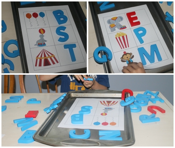 Circus Theme Phonics Learning Activity from Homeschool Share's Kindergarten Kit