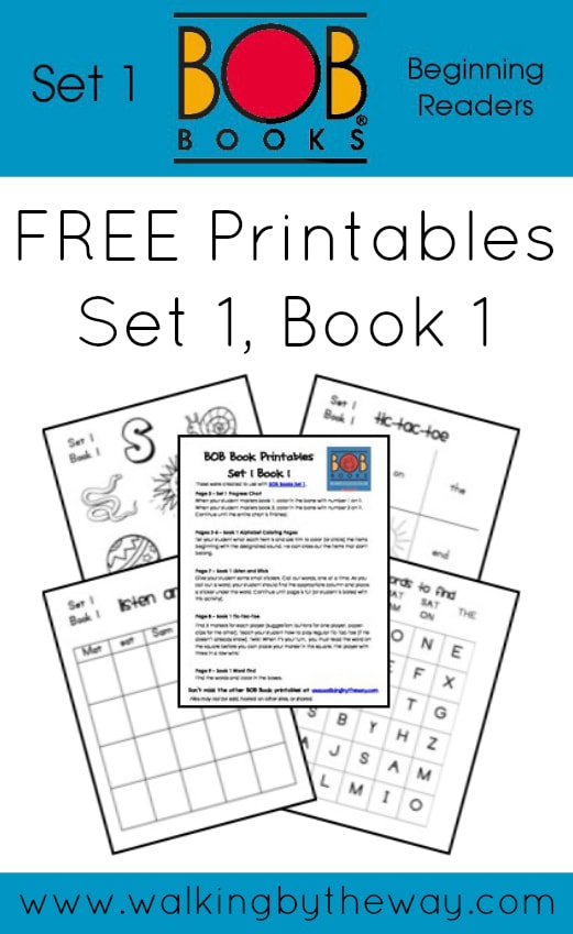 BOB Books Printables for Set 1, Book 1 Walking by the Way
