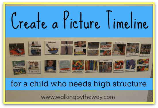 Create a Picture Timeline for a Child Who Needs High Structure