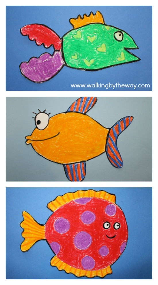 Story Art: Hooray for Fish! Oil Pastel Project