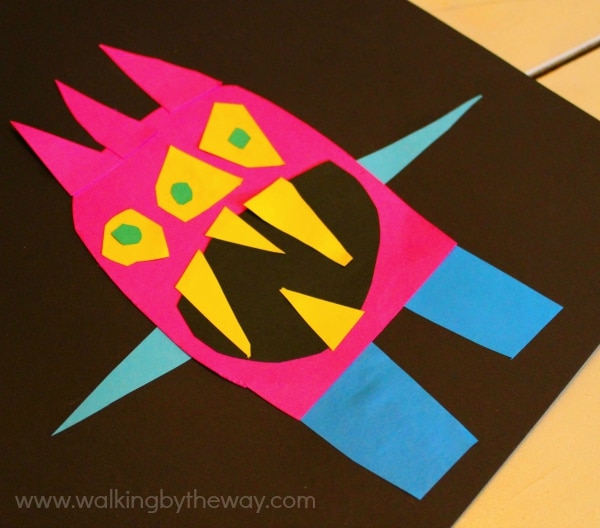 Cut Paper Monsters Art Project for Kids Walking by the Way