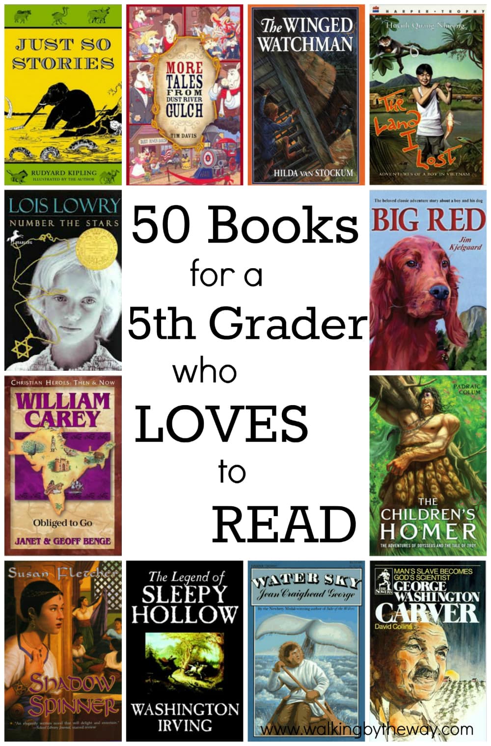 50+ Books for a 5th Grader who Loves to Read - Walking by the Way