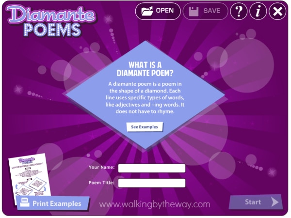 Create a Diamante Poem with ReadWriteThink's Interactive