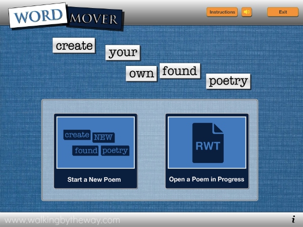 Write a Found Poem with ReadWriteThink's Word Mover Interactive