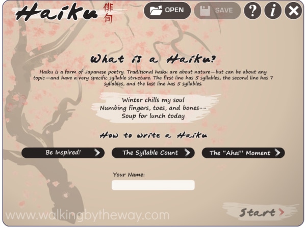 Write a Haiku Poem with this Interactive from ReadWriteThink