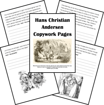 Free Hans Christian Andersen Copywork Pages from Walking by the Way