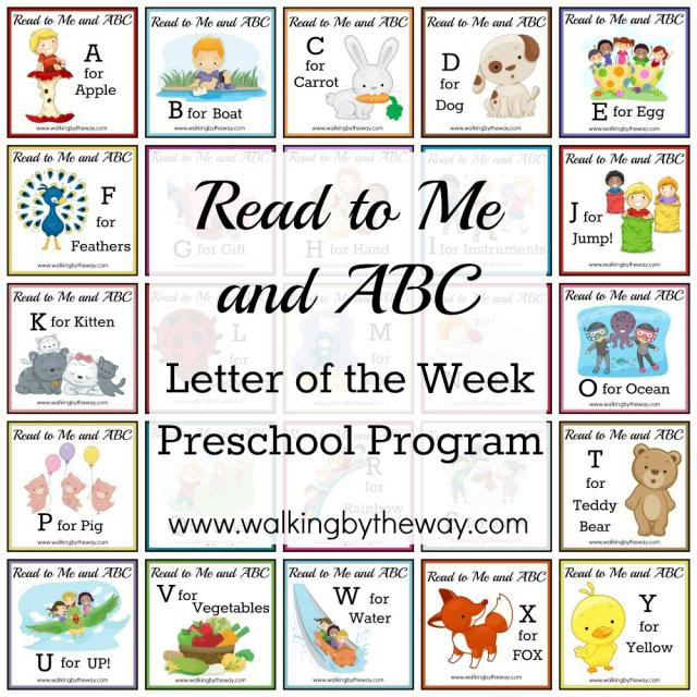 Read to Me & ABC Letter of the Week Preschool Program from Walking by the Way
