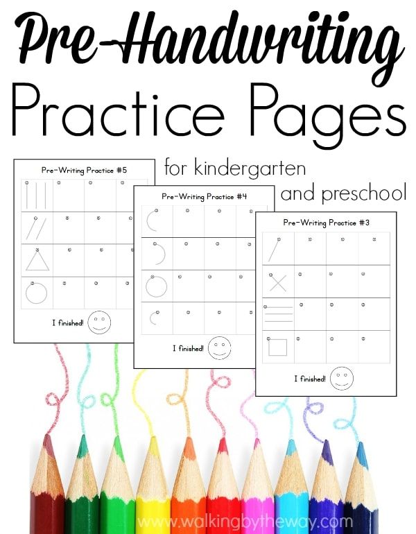 Pre-writing Pages for Preschool and Kindergarten - Walking by the Way
