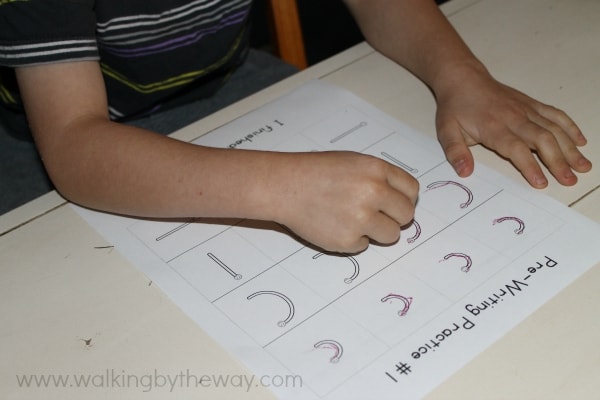 Pre-writing Pages for Preschool and Kindergarten - Walking by the Way