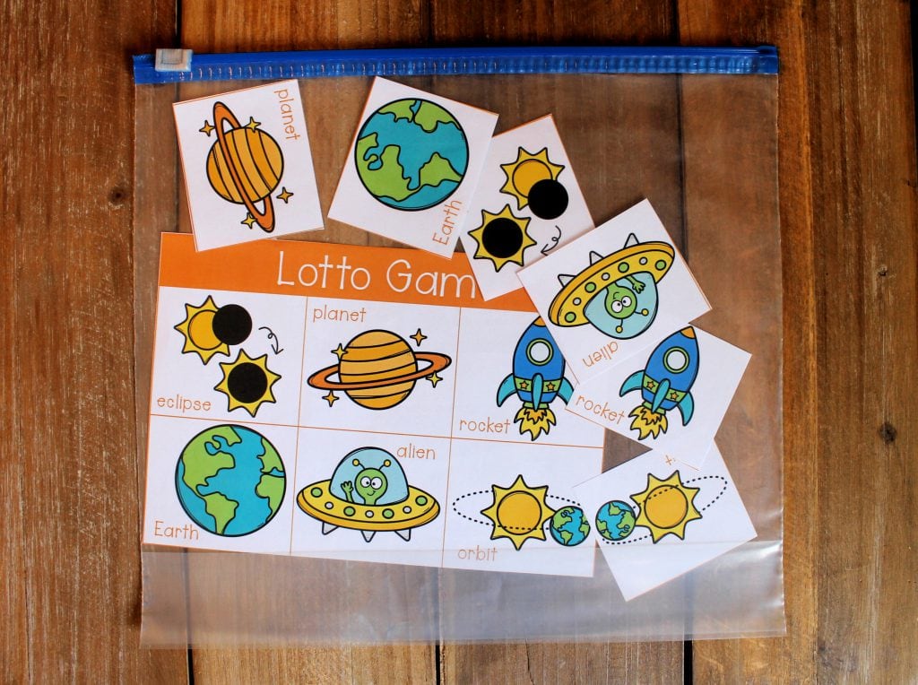 Preschool Busy Bag Lotto Game