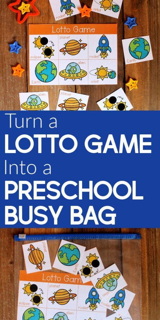 Preschool Busy Bag Lotto Game