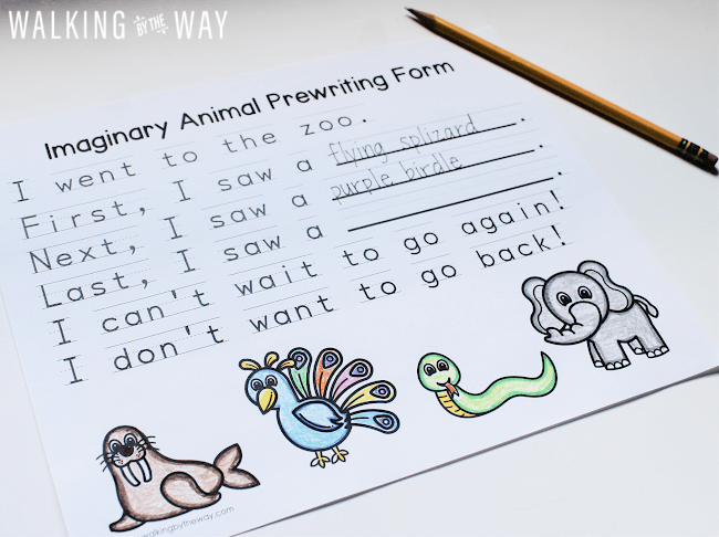 Imaginary Animal Writing Activity - Walking by the Way Imaginary Animal Writing Activity - Walking by the Way