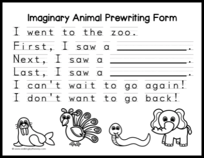 Imaginary Animal Writing Activity - Walking by the Way Imaginary Animal Writing Activity - Walking by the Way