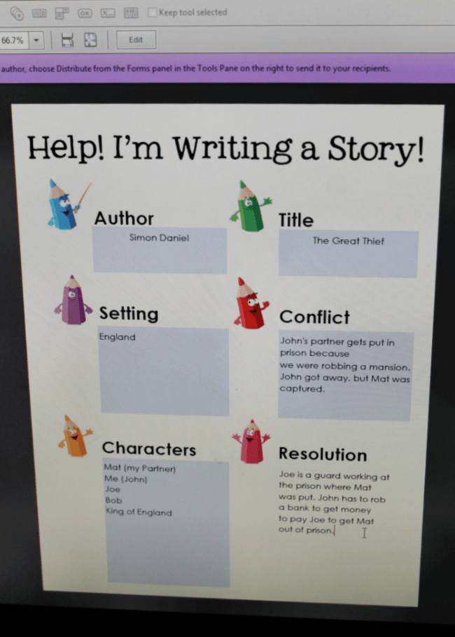 creative writing activities for elementary students