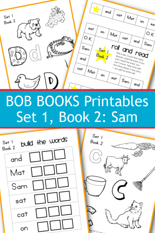 BOB Books Printables for Set 1, Book 2 Walking by the Way