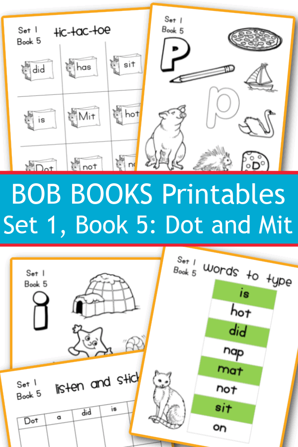 BOB Books Printables for Set 1, Book 5 Walking by the Way