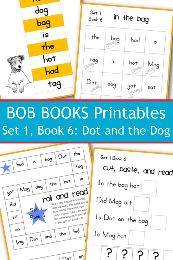 BOB Books Printables for Set 1, Book 6 - Walking by the Way