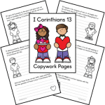 I Corinthians 13 Copywork Pages