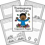 Thanksgiving Verses for Kids Copywork - Walking by the Way