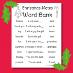 Free Printable Christmas Thank You Notes for Kids - Walking by the Way