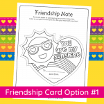 Free Printable Friendship Card for Kids - Walking by the Way
